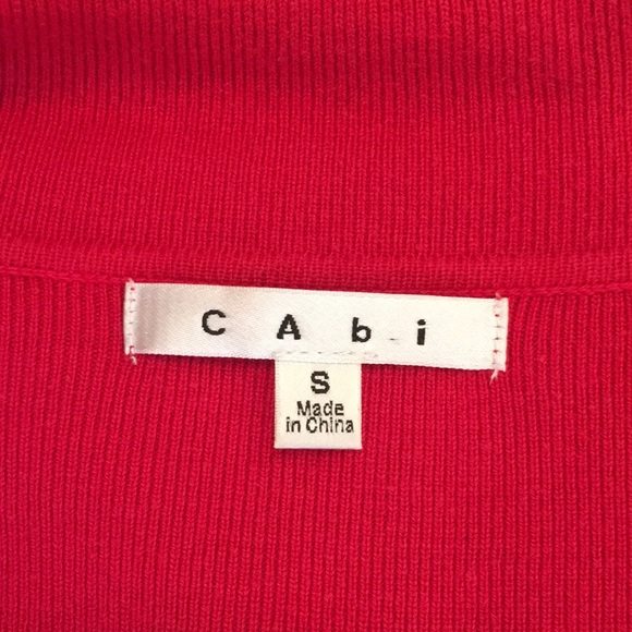 Cabi Red Asymmetrical Moto Zip It Cardigan Sweater - Picture 7 of 7